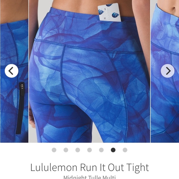 Lululemon Athletica Blue Run It Out Tight Leggings - Picture 6 of 10